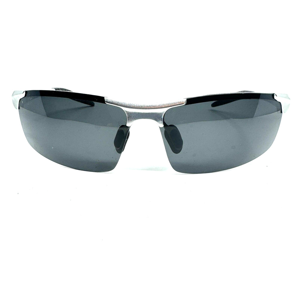 LUOMON 8600 C4 Men's Polarized Shield Sunglasses Al-Mg Aloy‎ Silver Frame H9971
